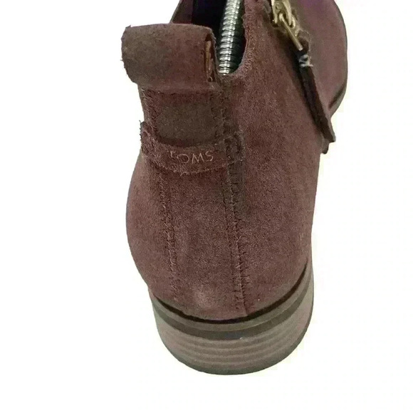 TOMS Reese Chelsea Casual Round Toe Booties Womens Forest Brown Size 11 - Picture 4 of 15